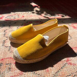 Bayona - Mustard Yellow Suede Espadrille Flats Size 7